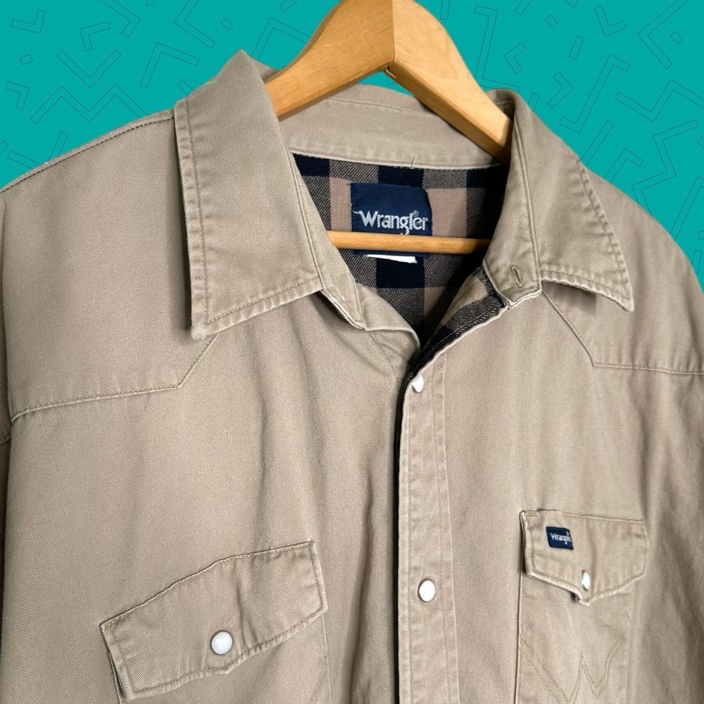 Wrangler Flannel Lined Pearl Snap Shirt Jacket